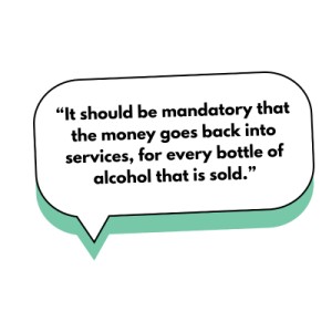 It should be mandatory that the money goes back into services from every bottle sold. 