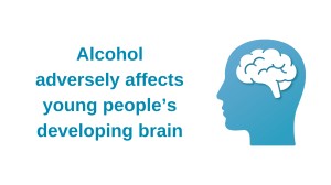 Alcohol adversely affects young people’s developing brain